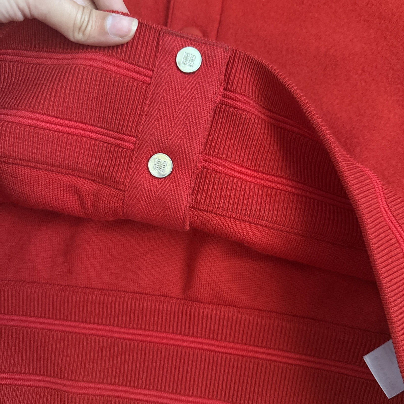 Givenchy Logo Virgin Wool Red Bomber Jacket C8 - image 6