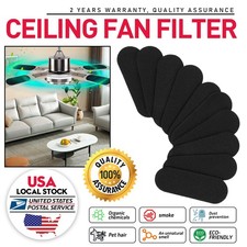 10Pcs Ceiling Fan Filter Set Ceiling Fan Air Purifier Pads Coconut Carb Adhesive