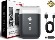 Mini Electric Foil Shaver For Men, 8000 RPM, USB-C Rechargeable Travel Razor