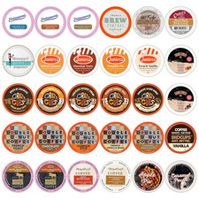 Perfect Samplers Flavored Coffee Pods Variety Pack, Including Flavors like Frenc