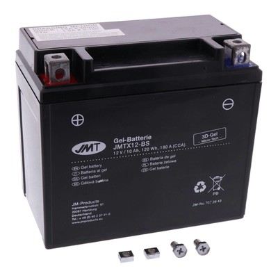 JMT Gel Batterie YTX12-BS 12 V 10 Ah 180 A 151 x 87 x 131 mm