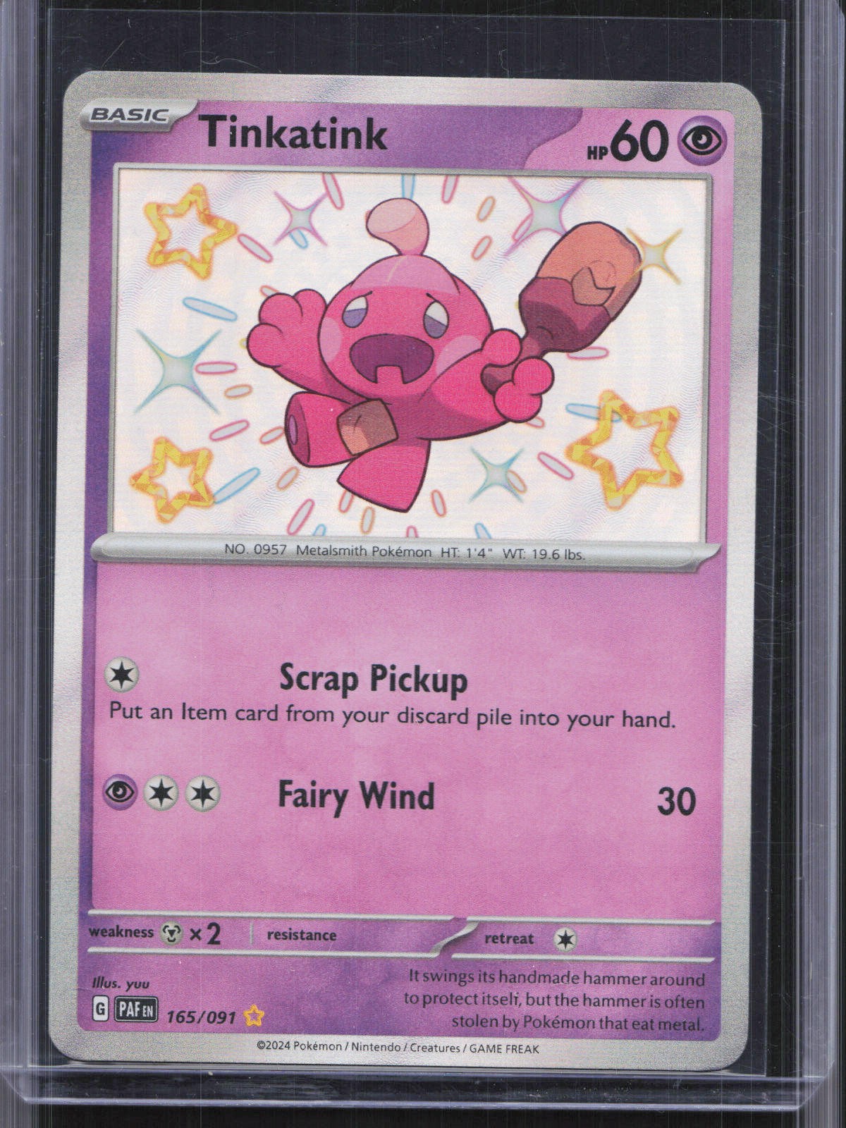 Tinkatink Shiny Rare SV: Paldean Fates 165/091 NM