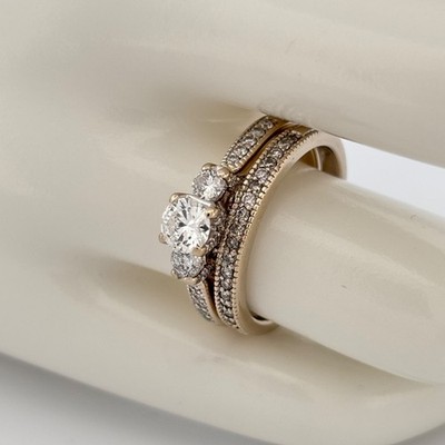 Helzberg Diamant Verlobungsring 14 Karat Weißgold Größe 7
