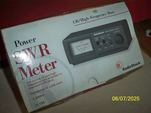 Vintage Radio Shack SWR Power Meter 3-30MHZ 2000W 21-534 CB/HAM NOS - Photo 2/3