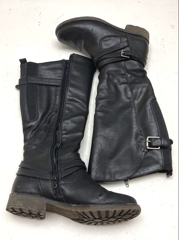 BareTraps Black Solid Riding Boot Boot Women 5.5 - image 1