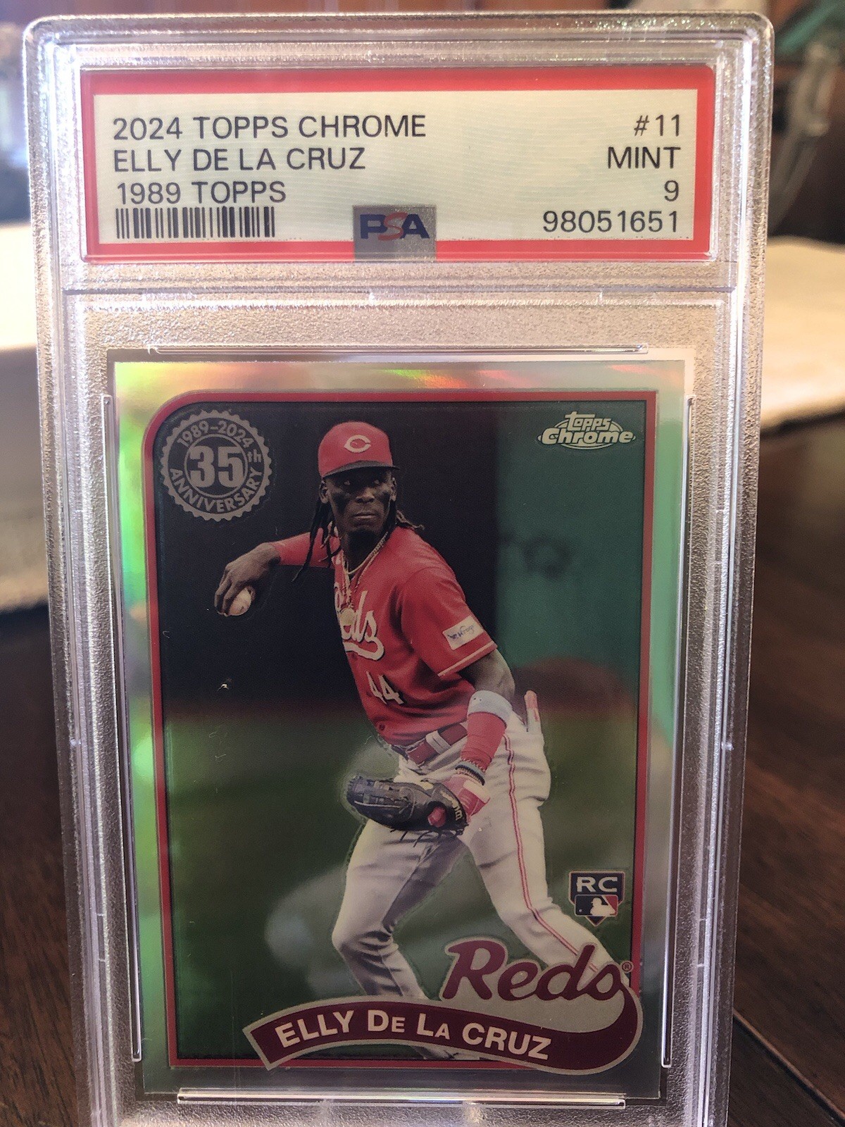 2024 Topps Chrome - 1989 Topps Baseball Elly De La Cruz #89CB-11 (RC) PSA 9 MINT