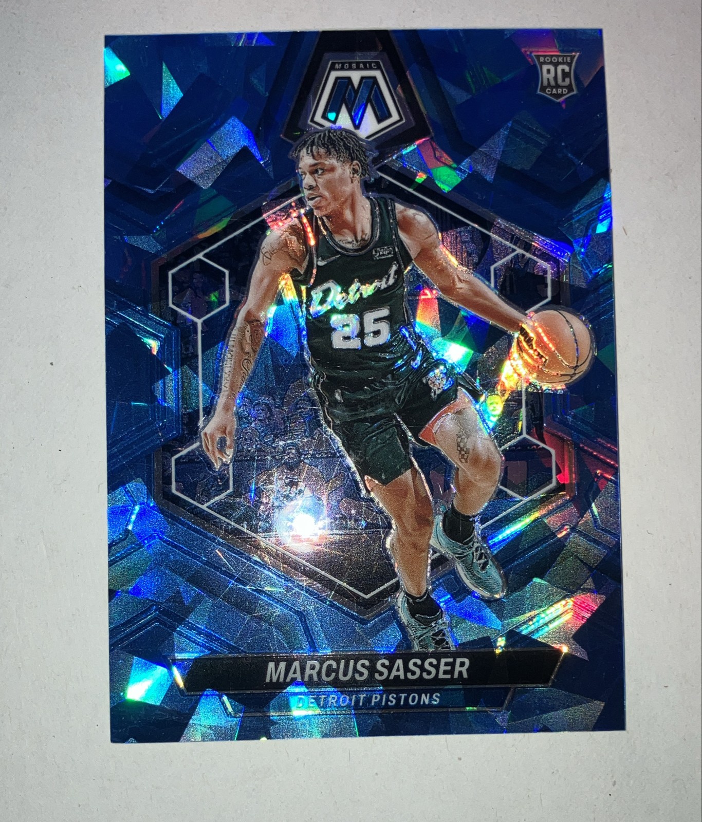 2023-24 Panini Mosaic - Rookies Marcus Sasser #229 Ice Mosaic Prizm /125 (RC)