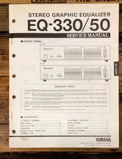 Yamaha EQ-330 EQ-50 Equalizer  Service Manual *Original*
