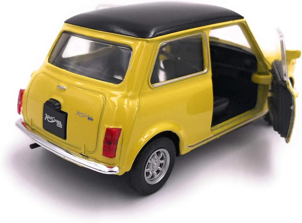 Welly Mini Cooper 1300 Model Car Auto License Prodotto 1: 34-1: 39 Giallo - Immagine 2 di 4