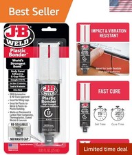 J-B Weld 50139 Plastic Bonder Body Panel Adhesive and Gap Filler Syringe - Black