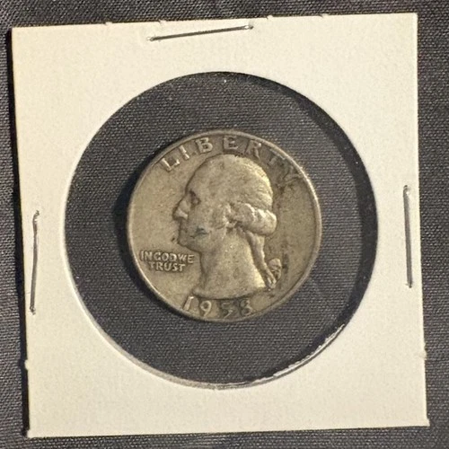 1958 D George Washington US Quarter 90% Silver See Pics Actual Coin Good Value
