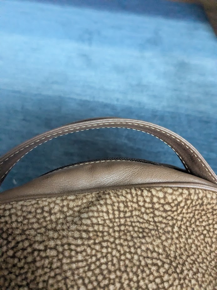 Borbonese Handbag Quail Pattern Round Style - image 20