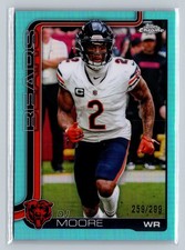 DJ Moore [Teal Refractor /299] #48 2025 Topps Chrome