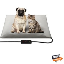 Medium Pet Heating Pad, 28x20 in, 6 Temp Settings, Timer, Waterproof, Chew-Re...