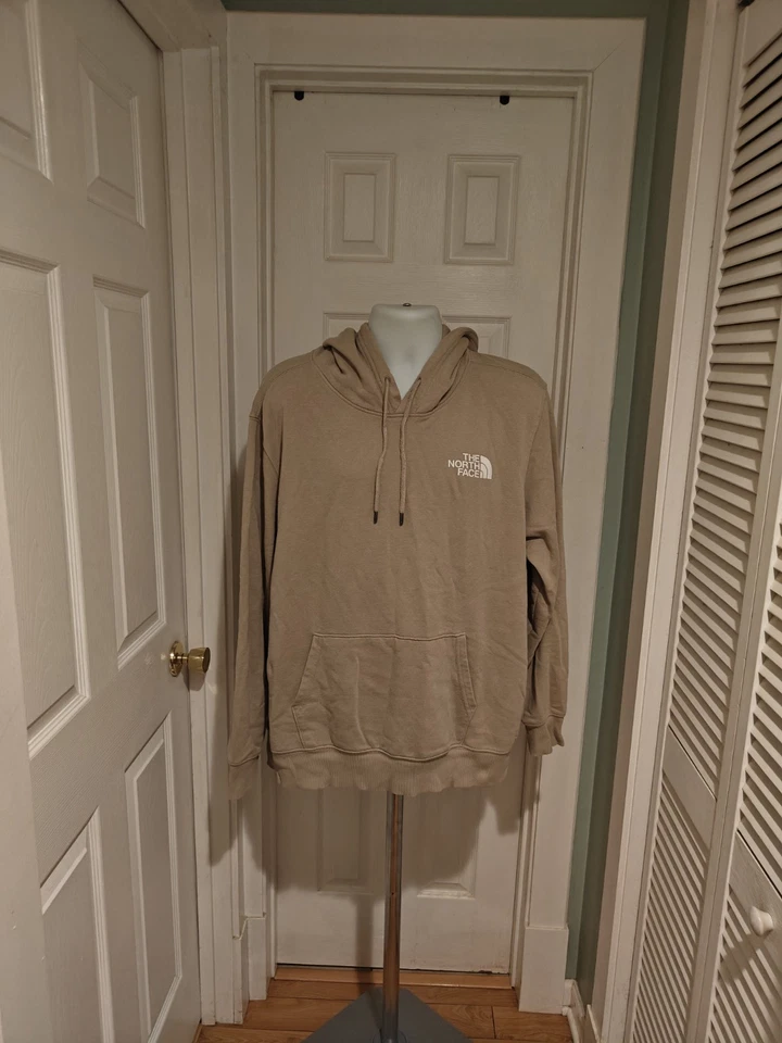 Sudadera con capucha pulóver de manga larga marrón The North Face para hombre talla XL bolsillo elástico Foto 4 de 4