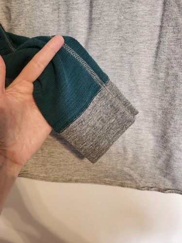 American Eagle Heritage Classic Fit Long Sleeve Gray/Green Men Med Thermal Shirt - Bild 5 von 9