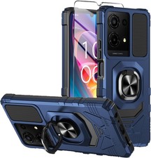 For TCL K32/K33 5G 2025 Phone Case with Tempered Glass Screen Protector,Military