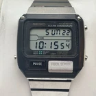 Vintage Seiko S229-5019 LCD Digital Watch Pulsemeter Alarm Chronograph - New Bat