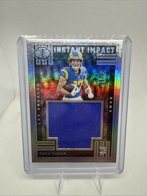2023 Panini Illusions - Instant Impact Puka Nacua #II-PNA Blue /99 (MEM, RC)