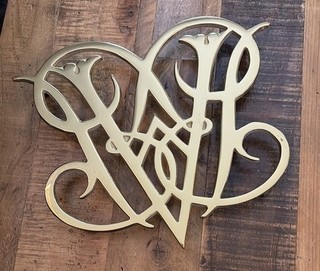 Virginia Metalcrafters Brass Williamsburg Queen Anne Cypher Trivet CW10 10 1950