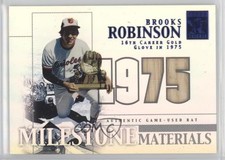 2002 Topps Tribute Milestone Materials Seasons /74 Brooks Robinson HOF 1h1