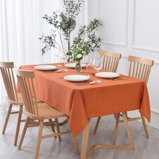 Textured Rectangle Tablecloth Water Resistant Wrinkle Free Spill-Proof