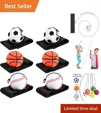 Durable 2.48 Inch Wrist Return Balls for Kids - 6 Pack Fun Exercise Balls