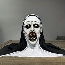 😱 Maschera Suora Inquietante in Lattice Sintetico – Accessorio Horror Realistic