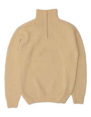 RIFLE Herren Zip Neck Pullover Pulli XL beige Wolle DP54