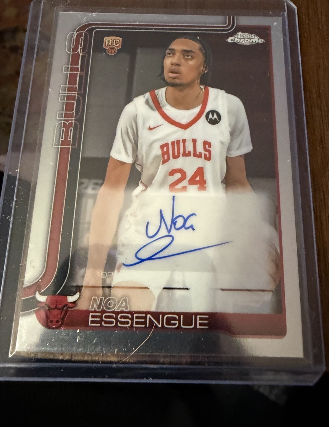 2025-25 TOPPS Chrome Basketball Noa Essengue Auto #TCAR-NE Chicago Bulls RC