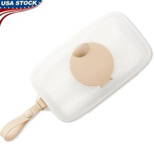 Baby Wipe Holder Portable Silicone Seal Travel Case Compact Design Snap Lid New