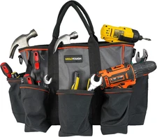 14 inch Supply Tote Bag, Tools Bag Organizer w/ Wide Mouth & Water Resistant