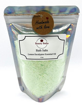 Lemon Eucalyptus Bath Salts Epsom Salt Bath Soak Handmade Gift for Her Relaxing