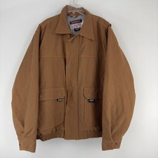 Riverside Protec Apparel Flame Resistant heavy duty brown work jacket Men L
