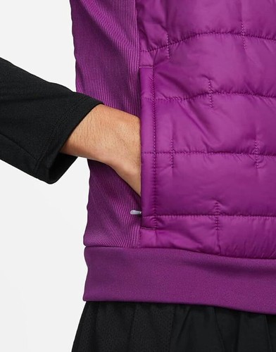 Nike Therma-FIT Running Vest Women's Small Violet Silver Full Zip NWT - Picture 3 of 4