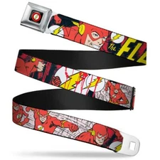 Seat Belt Buckle for Pants Men Women Kids DC Comics Flash WFL001