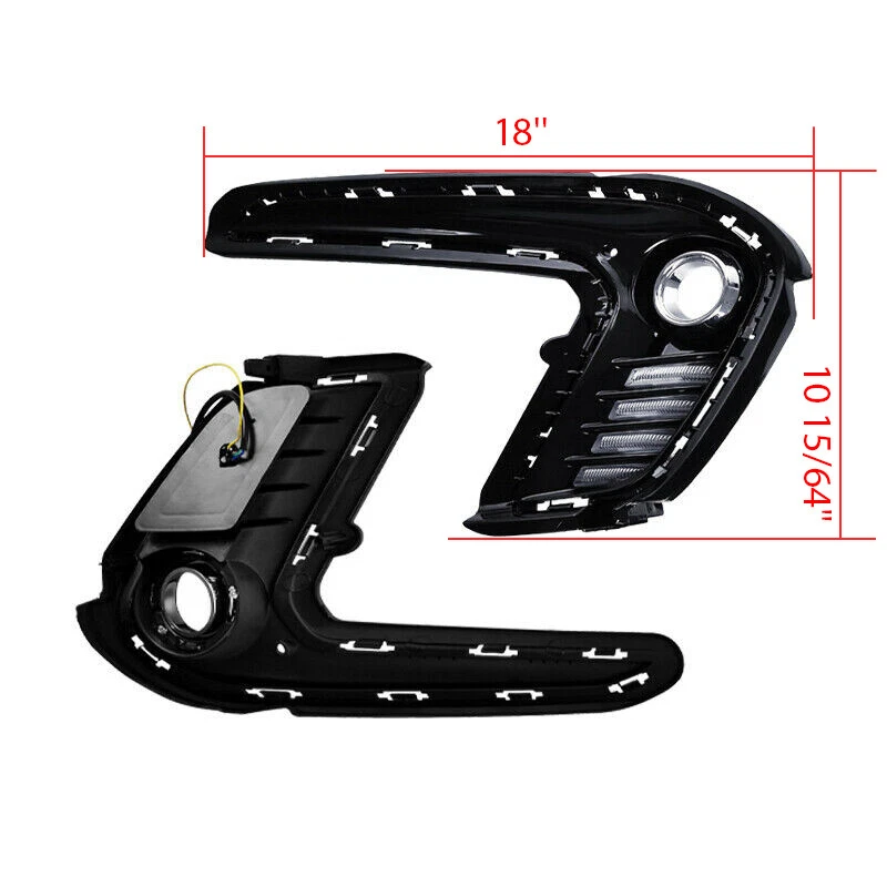 Luz antiniebla LED de funcionamiento diurno DRL para Hyundai Elantra 2016-2018 Foto 4 de 4