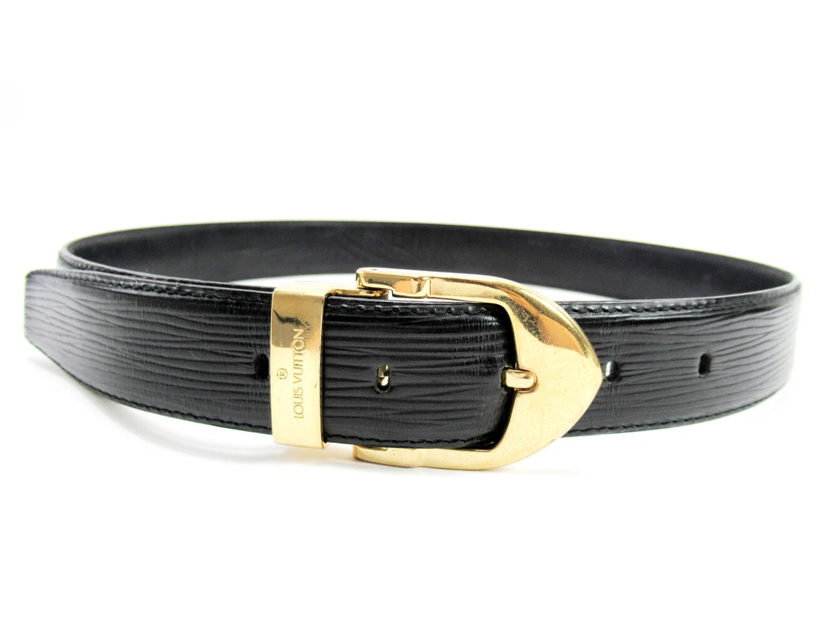 Louis Vuitton Louis Vuitton Black Taiga Leather San Tour Classic Belt