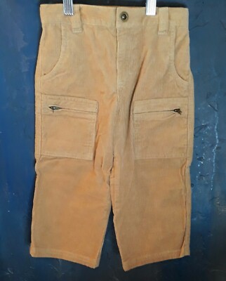 Hartstrings Boys' Corduroy Adjustable Waist Cargo Pant Camel Brown ~ Size 2T