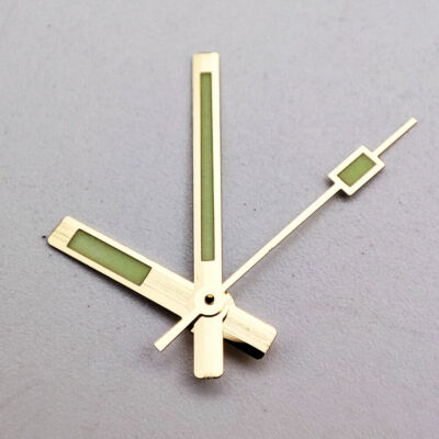 8*12.5*12.5MM Golden Trim Green Luminous Watch Hands For NH35A/NH36A Movement