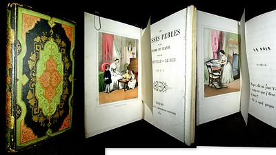 FAKE PERLEN & JAGDBLEI Radierung Lithographie LÄCHELN Enfantina EO 1852