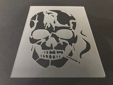 Skull 24 Stencil 10mm or 7mm Thick, Crafts, Skulls, Tattoo, Halloween, Bones
