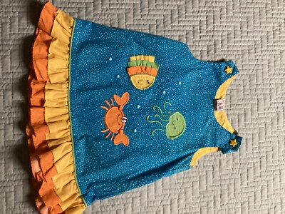 Girls Beautiful Beach Under Water Themed Austin & Ashley 2T Beach Dress 