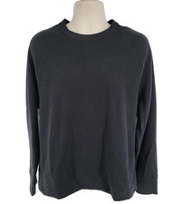 Banana Republic Brushed Waffle Sweatshirt Sweater Black XL