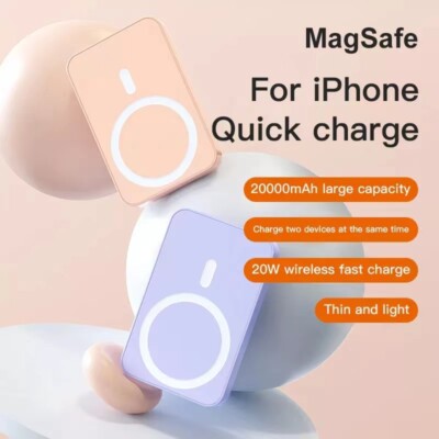 20000mAh PD20W Wireless Fast Power Bank Mini Portable Battery Magnetic Chargers