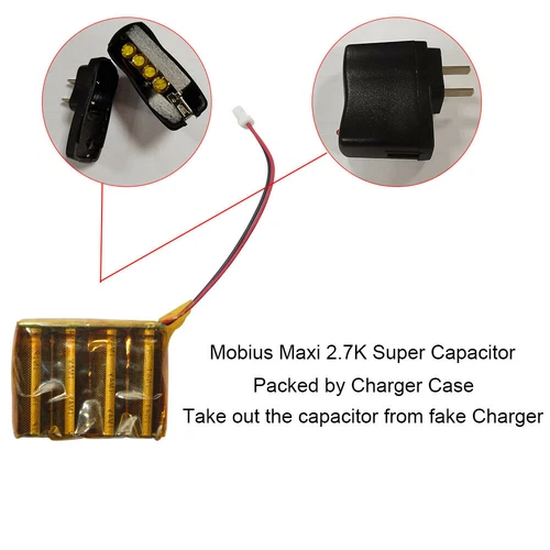 Super Capacitor Protect for Mobius Maxi 2.7K/4K DashCam-Packed by Charger Case