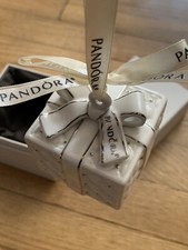 PANDORA Gift Box Ornament 2016 Porcelain with Charm Pouch Gift Box NEW UNUSED