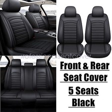 For Nissan Car Seat Covers 5-sits Front Rear Protector Faux Leather Full Set