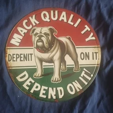 8" Round Metal Sign Wall Art Man Cave Garage Bar Gas Station Oil Mack Quality