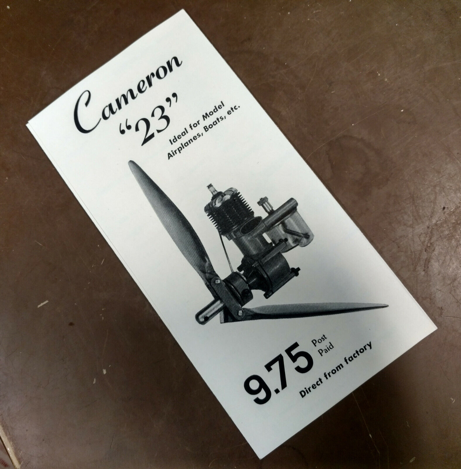 CAMERON 23 Model 2021 spring and summer new Airplane Engine Brochure original Excell Ranking TOP13 manual